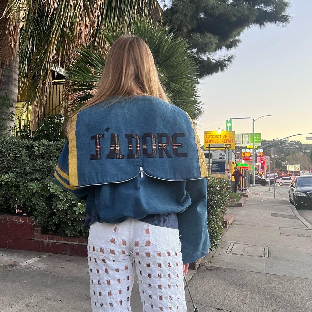 Vintage John Galliano for Christian Dior Denim Varsity Jacket